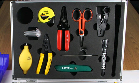Image of 25PCS fiber optic cable connecting box Ftth optical cableconstruction tools set and fiber optic construction toolbox by DHL