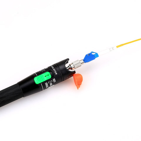 Image of 30MW Metal Fiber Optic Visual Fault Locator Red Laser Cable Tester Test Tool with LC/SC/ST/FC Adapter for CATV