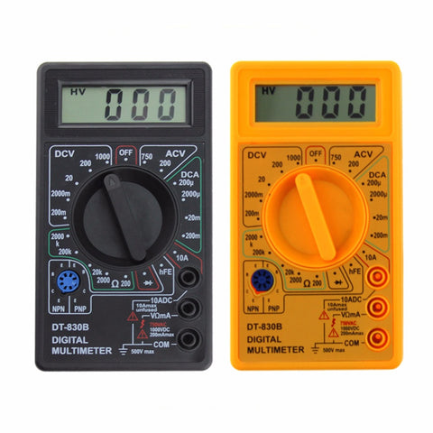 Image of LCD Digital DT-830B Yellow Multimeter