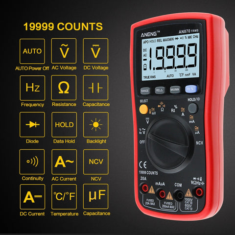Image of AN870 Auto Range Digital Precision multimeter True-RMS 19999 COUNTS