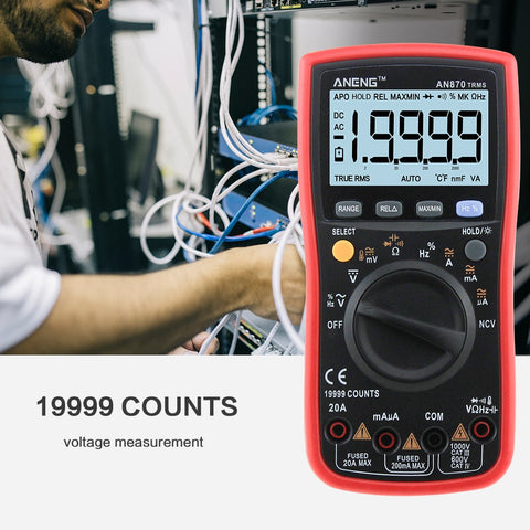 Image of AN870 Auto Range Digital Precision multimeter True-RMS 19999 COUNTS