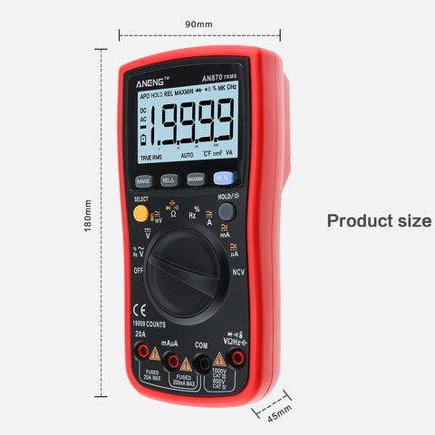 Image of AN870 Auto Range Digital Precision multimeter True-RMS 19999 COUNTS