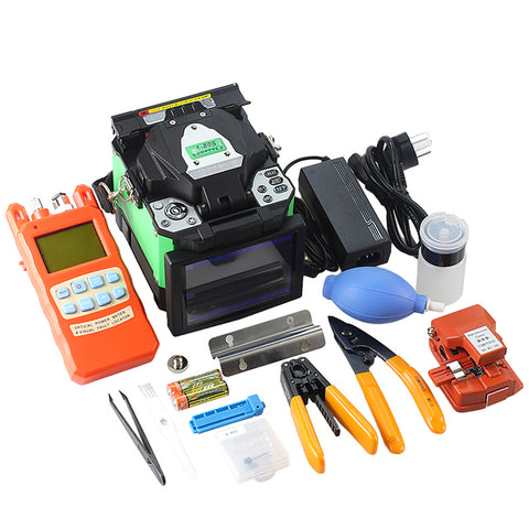 Image of A-80S Green Automatic Fusion Splicer Machine Fiber Optic Fusion Splicer Fiber Optic Splicing Machine Optical Welding Machine