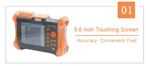 Image of Handheld OTDR TMO-300-SM-B OTDR 1310/1550nm 30/28dB,Integrated VFL, Touch Screen Optical Time Domain Reflectometer VFL