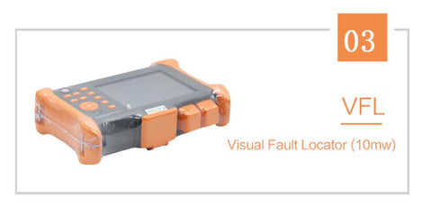Image of Handheld OTDR TMO-300-SM-B OTDR 1310/1550nm 30/28dB,Integrated VFL, Touch Screen Optical Time Domain Reflectometer VFL