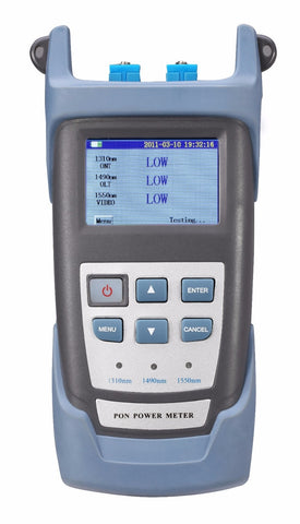 Image of Handheld PON Optical Power Meter with PON Network Testing Wavelength (1490nm, 1550nm,1310nm) ONT / OLT, VD-POM100