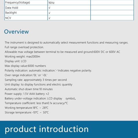 Image of Smart Mini Digital AC Clamp Meter