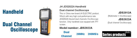 Image of JDS2022A Double-channel handheld Digital oscilloscope 20MHz Bandwidth 200MSa/s,automotive oscilloscope