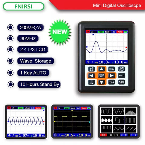 Image of DSO Handheld mini portable digital oscilloscope 30M bandwidth 200Mbps sampling rate
