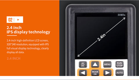 Image of DSO Handheld mini portable digital oscilloscope 30M bandwidth 200Mbps sampling rate