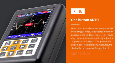 Image of DSO Handheld mini portable digital oscilloscope 30M bandwidth 200Mbps sampling rate