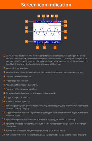 Image of DSO Handheld mini portable digital oscilloscope 30M bandwidth 200Mbps sampling rate