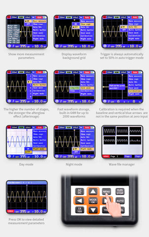 Image of DSO Handheld mini portable digital oscilloscope 30M bandwidth 200Mbps sampling rate