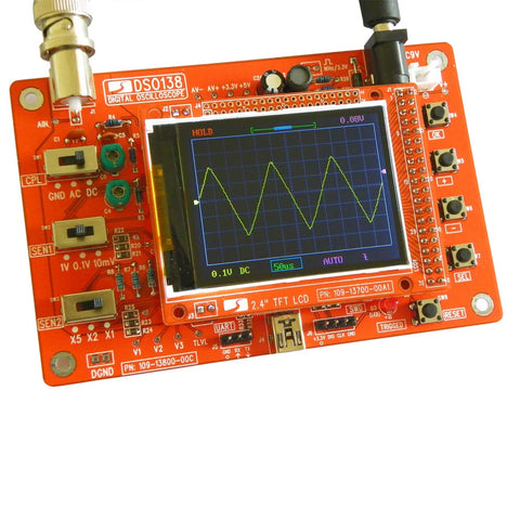 Image of DSO138 2.4" TFT Handheld Pocket-size Digital Oscilloscope Kit DIY Parts