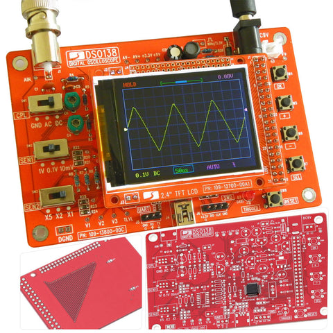 Image of DSO138 2.4" TFT Handheld Pocket-size Digital Oscilloscope Kit DIY Parts