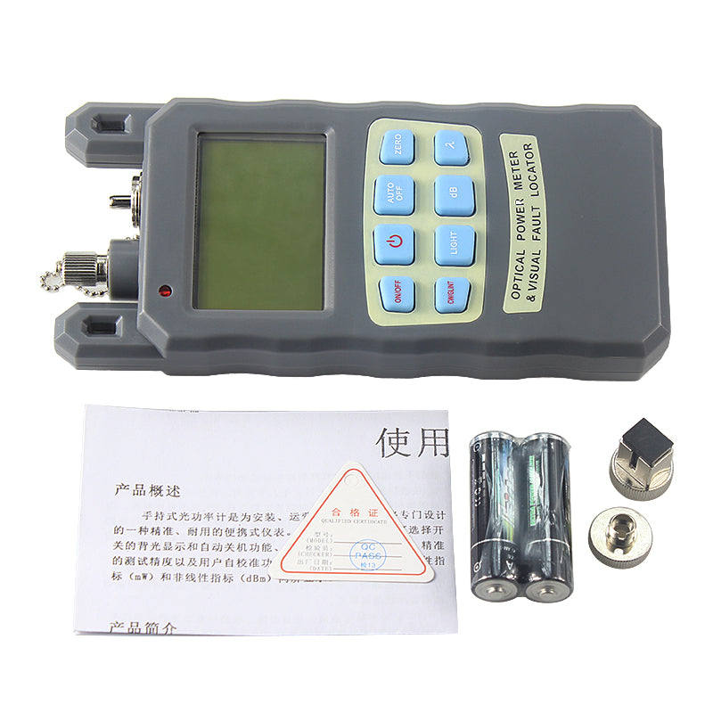 All-IN-ONE Fiber optical power meter -70 to +10dBm and 10mw 10km Fiber Optic Cable Tester Visual Fault Locator