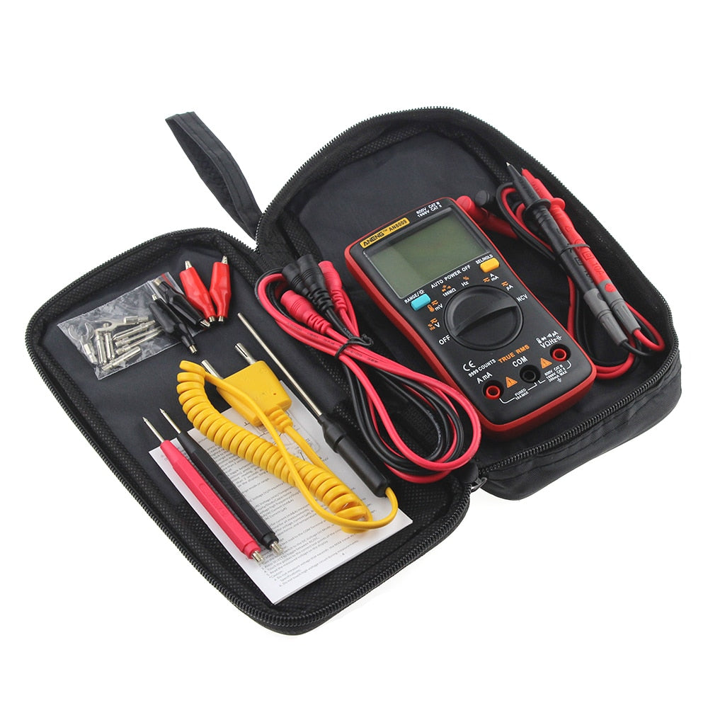 Multimeter 8 Unit AN8008 Auto Range Digital Multimeter 9999 counts With Backlight – Wavetek®
