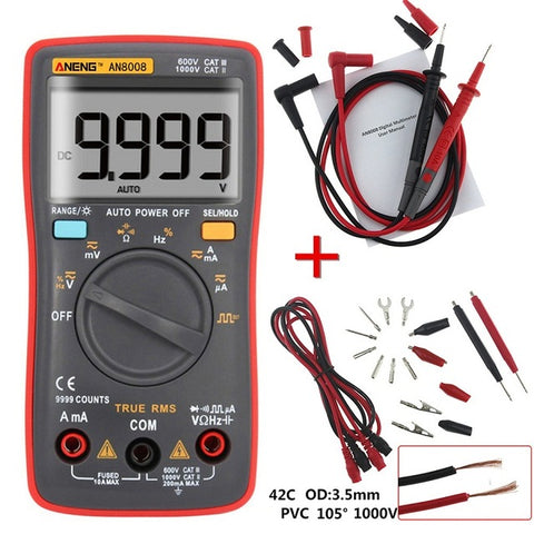 Image of AN8008 Auto Range Digital Multimeter 9999 counts With Backlight