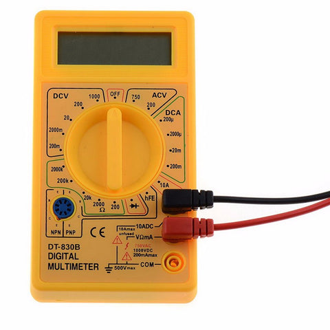 Image of LCD Digital DT-830B Yellow Multimeter